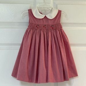 🌟HP🌟 Nursery Rhyme Red Smocked Gingham Dress